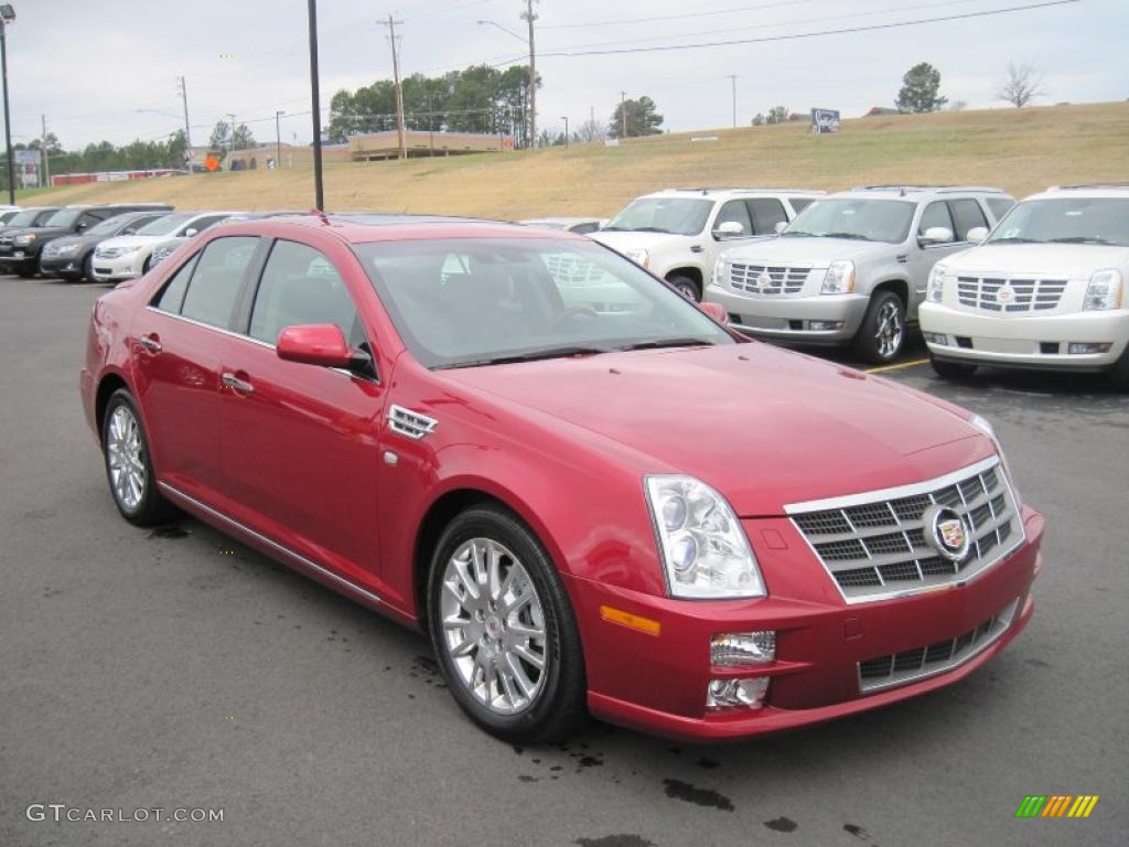 Crystal Red Tintcoat 2010 Cadillac STS V6 Luxury Exterior Photo #46504010