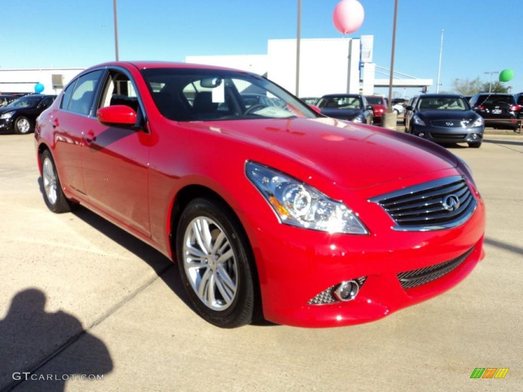 Vibrant Red 2011 Infiniti G 37 Journey Sedan Exterior Photo #46504610