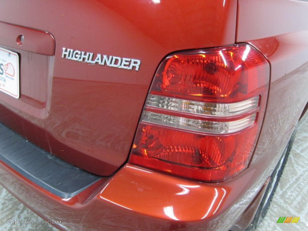 2003 Highlander V6 4WD - Sundown Red Pearl / Ivory photo #13