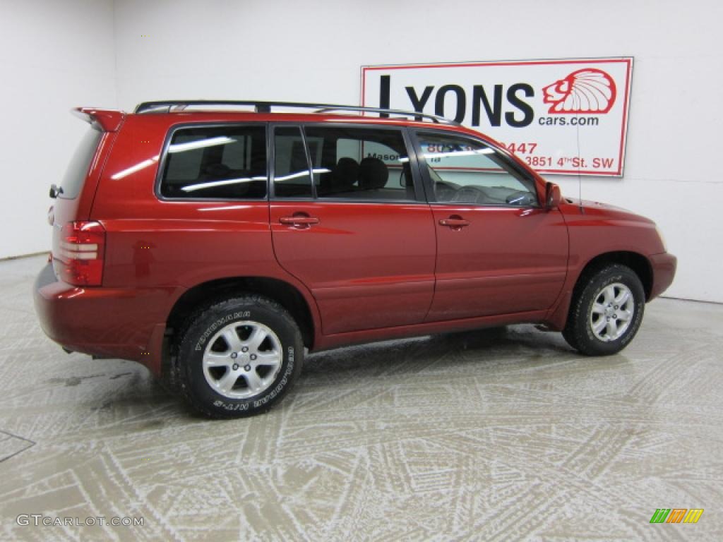 2003 Highlander V6 4WD - Sundown Red Pearl / Ivory photo #19