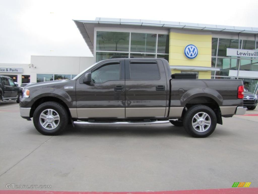 2005 F150 XLT SuperCrew - Dark Stone Metallic / Tan photo #2
