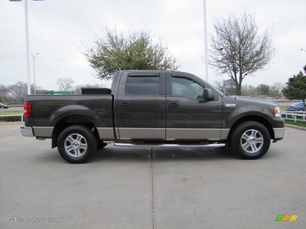 2005 F150 XLT SuperCrew - Dark Stone Metallic / Tan photo #6