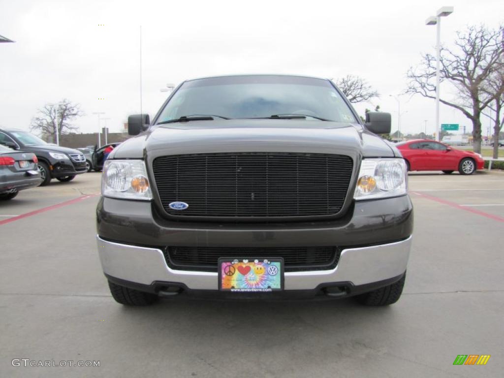 2005 F150 XLT SuperCrew - Dark Stone Metallic / Tan photo #8