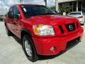 2010 Red Alert Nissan Titan PRO-4X Crew Cab 4x4  photo #2