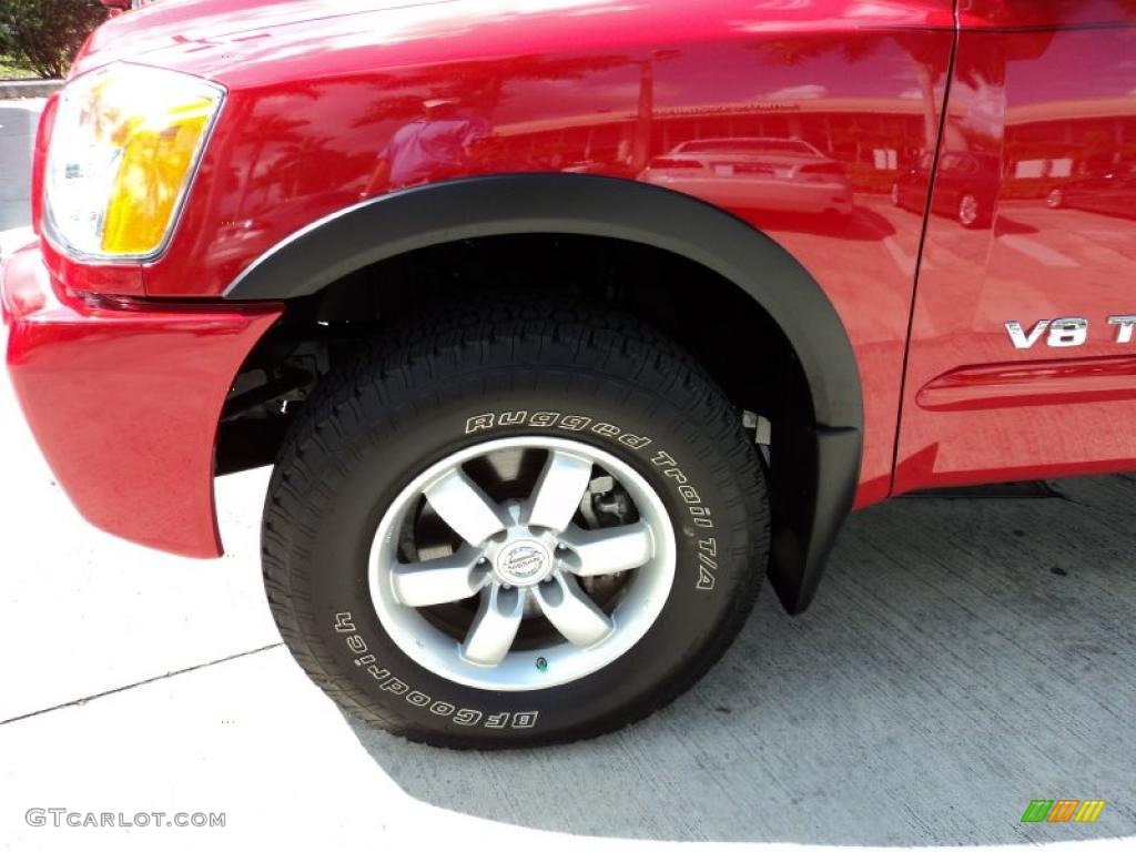 2010 Titan PRO-4X Crew Cab 4x4 - Red Alert / Charcoal photo #13