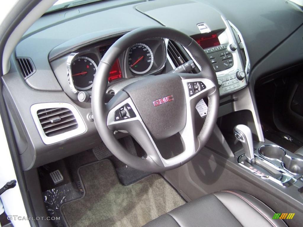 Jet Black Interior 2010 GMC Terrain SLT AWD Photo #46509185