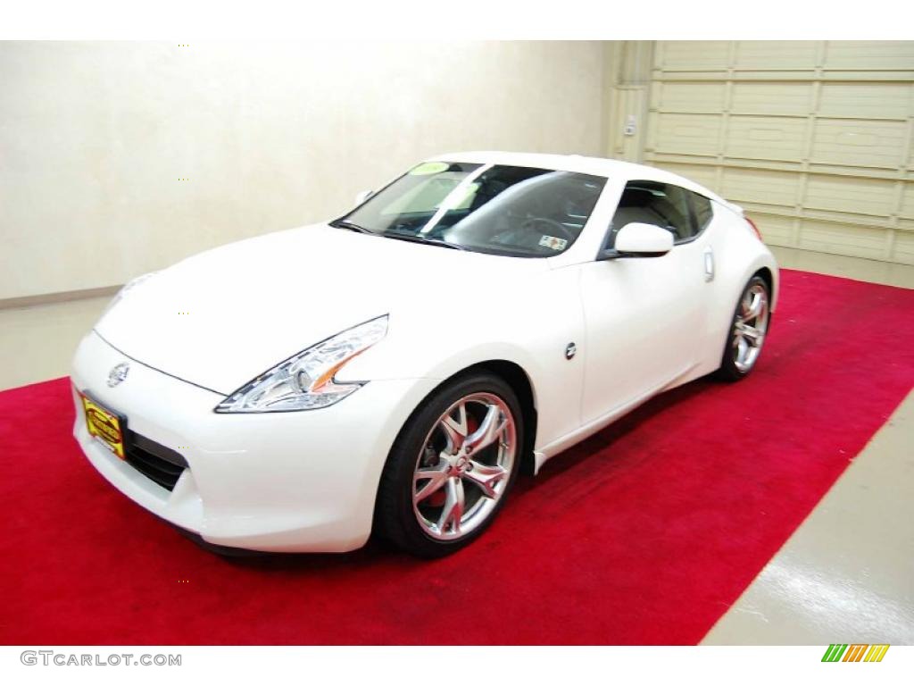 Pearl White 2009 Nissan 370Z Sport Touring Coupe Exterior Photo #46510841