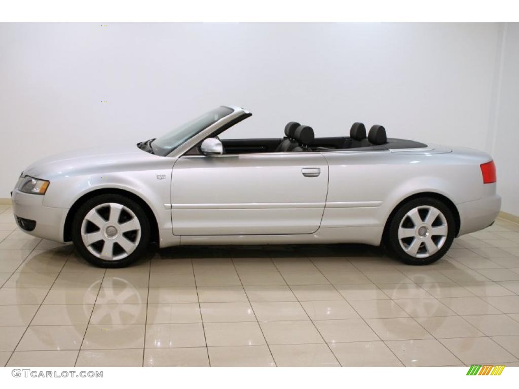 2004 A4 1.8T Cabriolet - Light Silver Metallic / Black photo #4