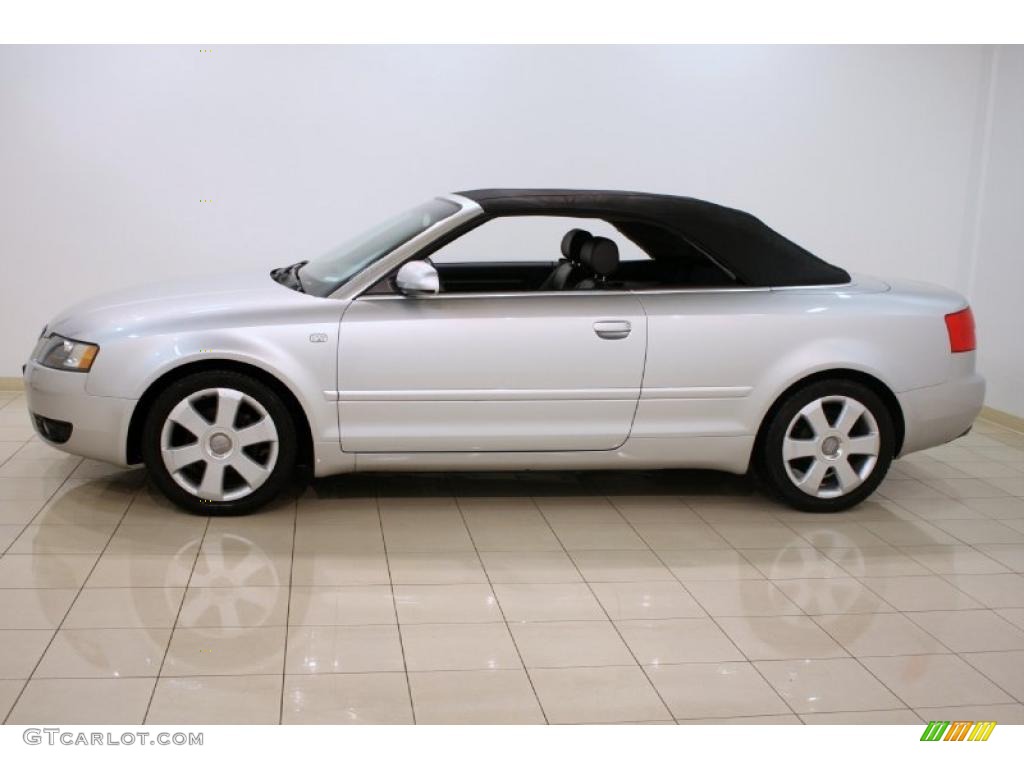 2004 A4 1.8T Cabriolet - Light Silver Metallic / Black photo #5