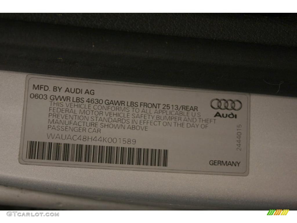 2004 A4 1.8T Cabriolet - Light Silver Metallic / Black photo #20