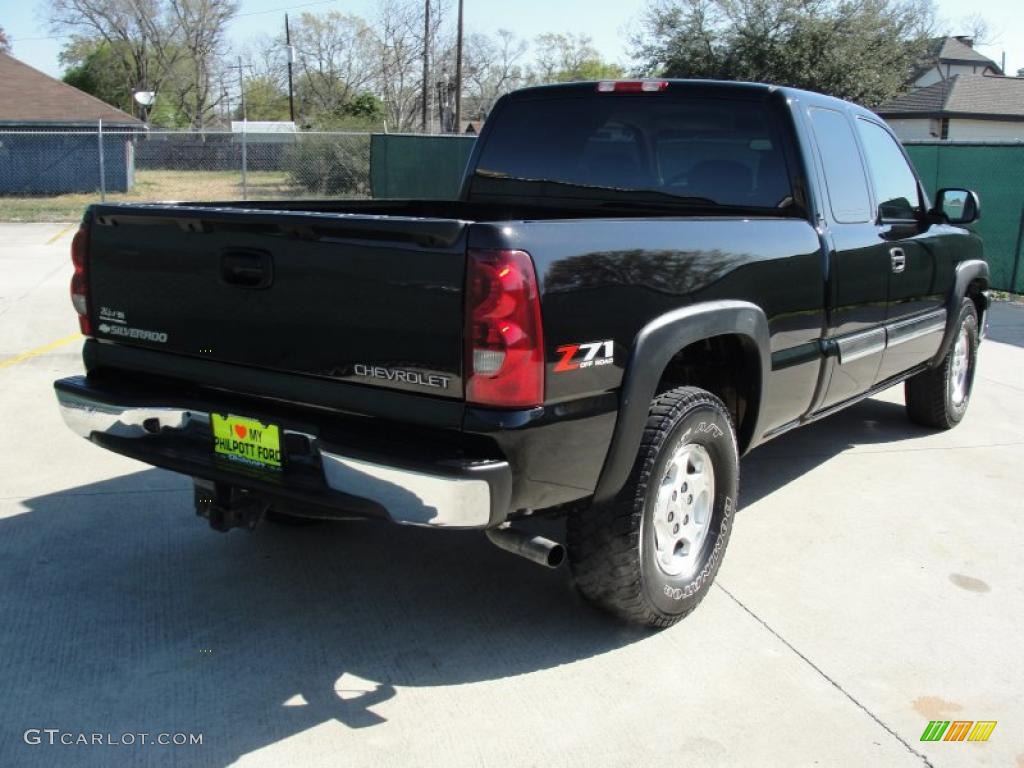 2003 Silverado 1500 Z71 Extended Cab 4x4 - Black / Dark Charcoal photo #3