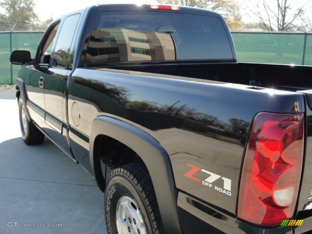 2003 Silverado 1500 Z71 Extended Cab 4x4 - Black / Dark Charcoal photo #5