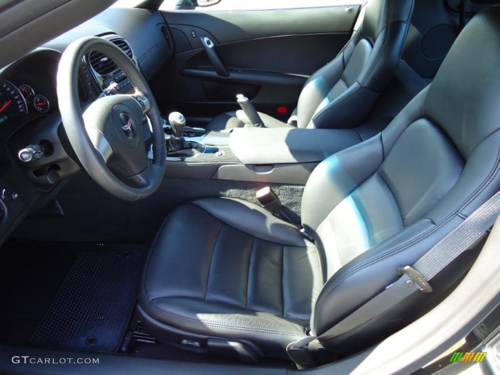 Ebony Black Interior 2010 Chevrolet Corvette Grand Sport Coupe Photo #46512444