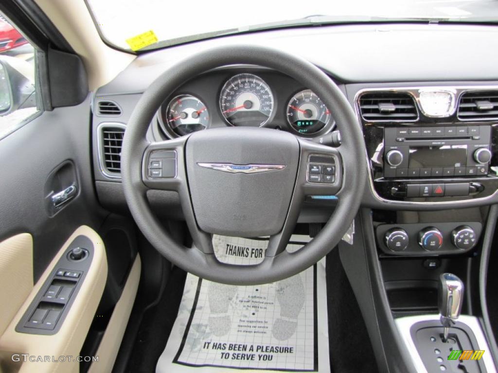 2011 Chrysler 200 LX Black/Light Frost Beige Dashboard Photo #46514325