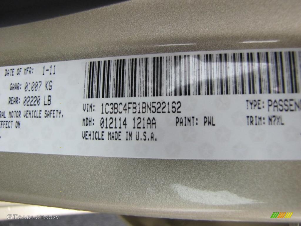 2011 200 Color Code PWL for White Gold Photo #46514370