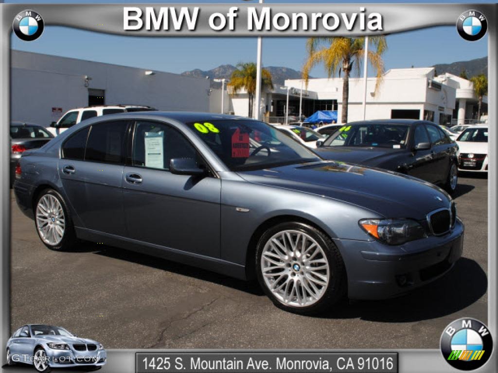 2008 7 Series 750i Sedan - Michigan Blue Metallic / Black photo #1