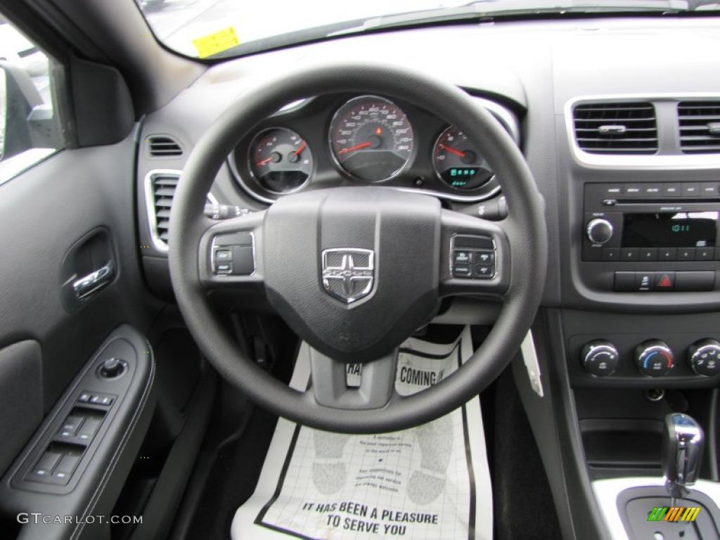 2011 Dodge Avenger Express Black Steering Wheel Photo #46516332