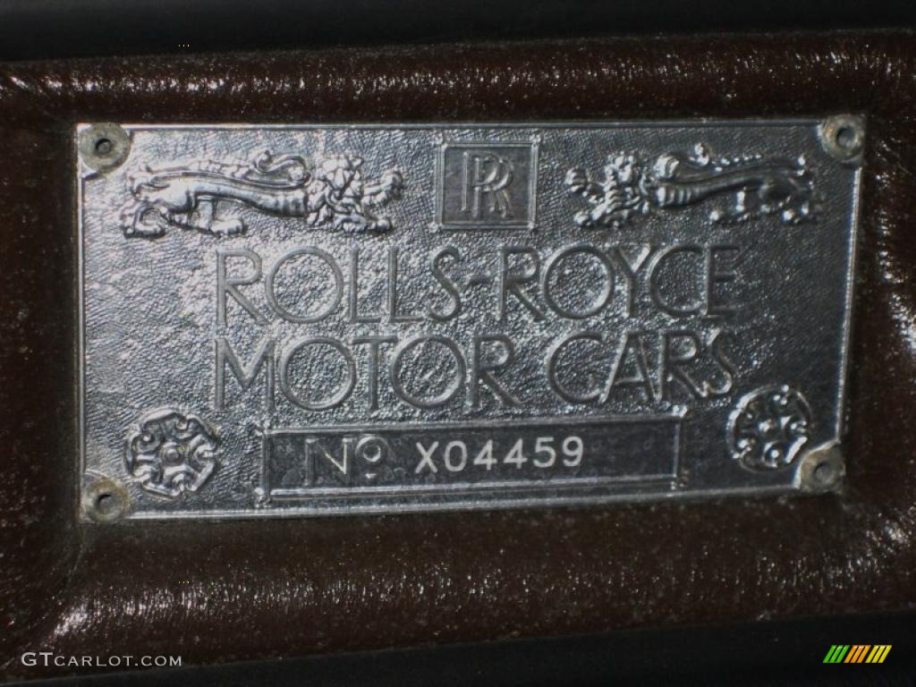 2000 Rolls-Royce Silver Seraph Standard Silver Seraph Model Info Tag Photo #46516573