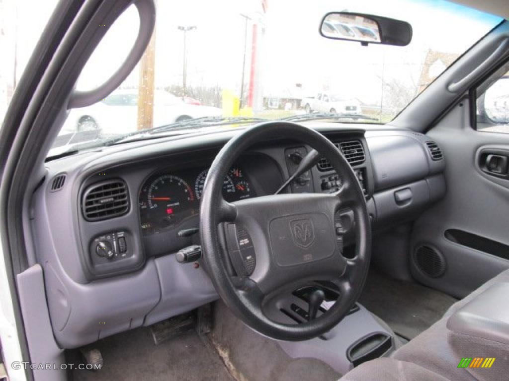 Mist Gray Interior 2000 Dodge Dakota SLT Extended Cab 4x4 Photo #46517262