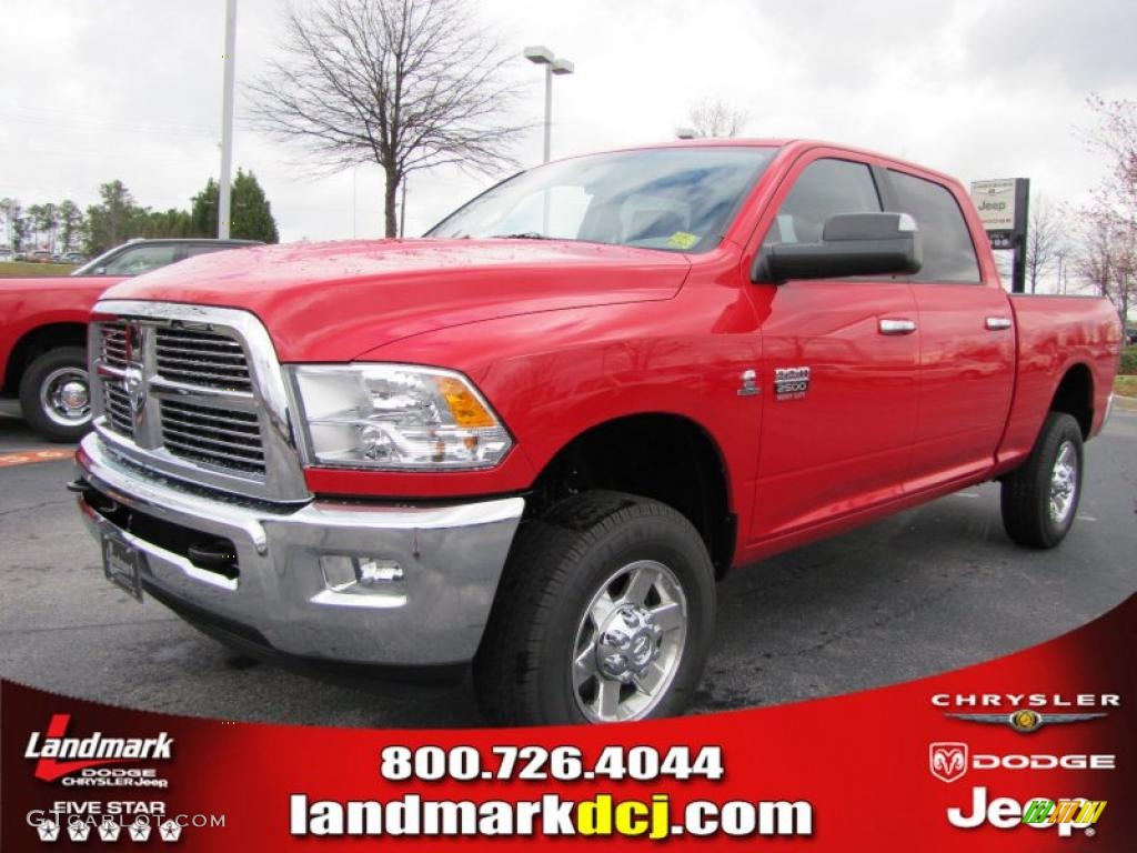 2011 Ram 2500 HD Big Horn Crew Cab 4x4 - Flame Red / Dark Slate/Medium Graystone photo #1