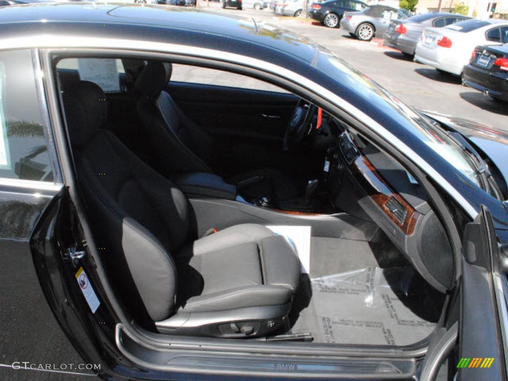 2008 3 Series 335i Coupe - Jet Black / Black photo #5