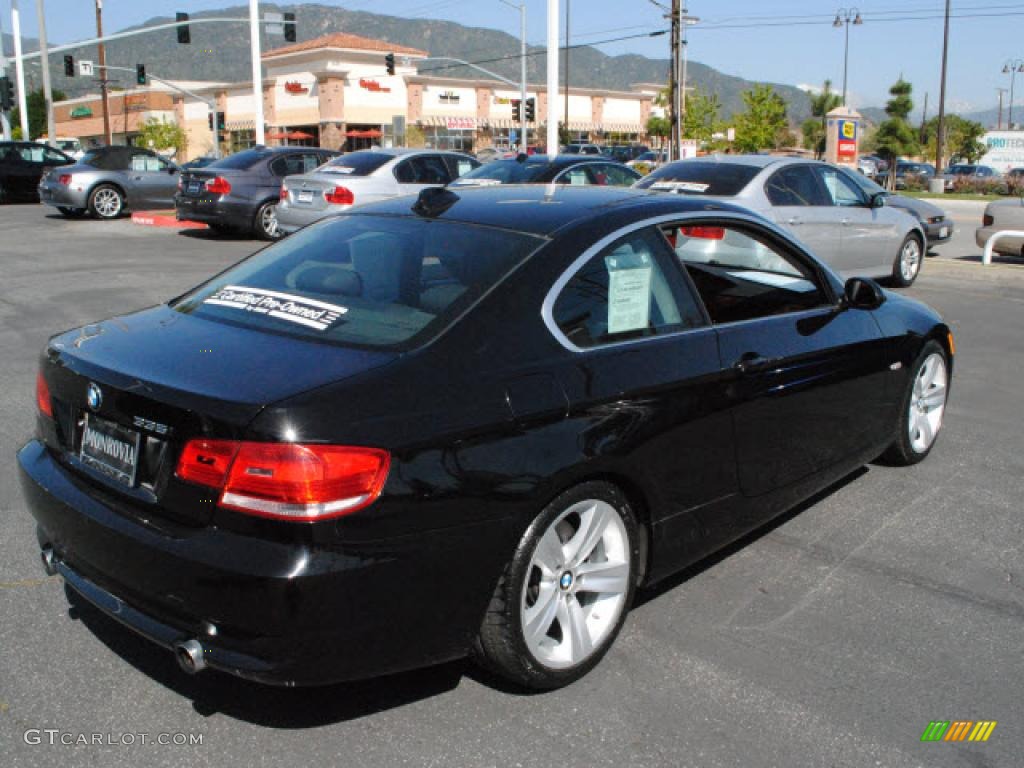 2008 3 Series 335i Coupe - Jet Black / Black photo #8