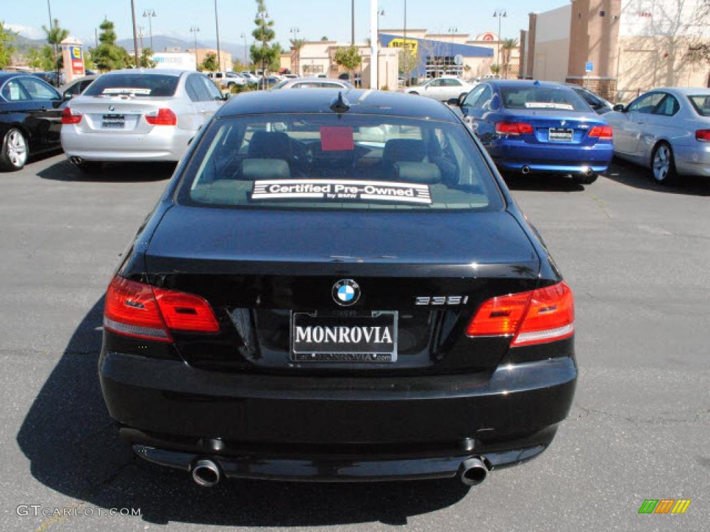 2008 3 Series 335i Coupe - Jet Black / Black photo #9