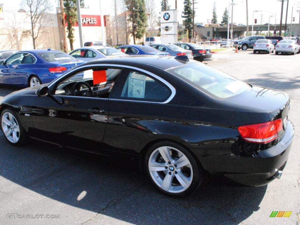 2008 3 Series 335i Coupe - Jet Black / Black photo #10