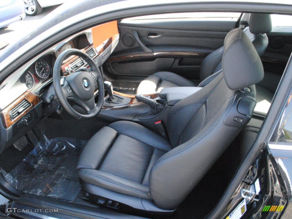 2008 3 Series 335i Coupe - Jet Black / Black photo #13