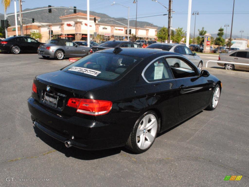 2008 3 Series 335i Coupe - Jet Black / Black photo #8