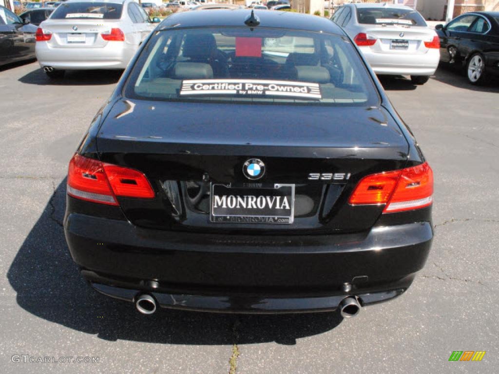 2008 3 Series 335i Coupe - Jet Black / Black photo #9