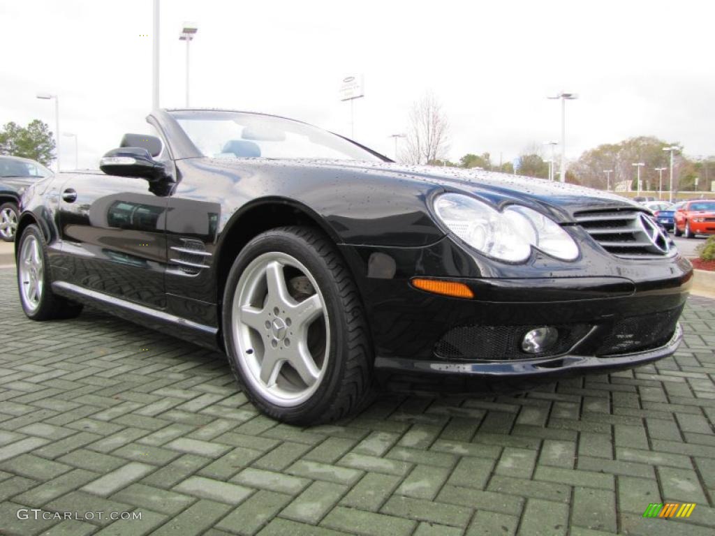 Black 2003 Mercedes-Benz SL 500 Roadster Exterior Photo #46518066