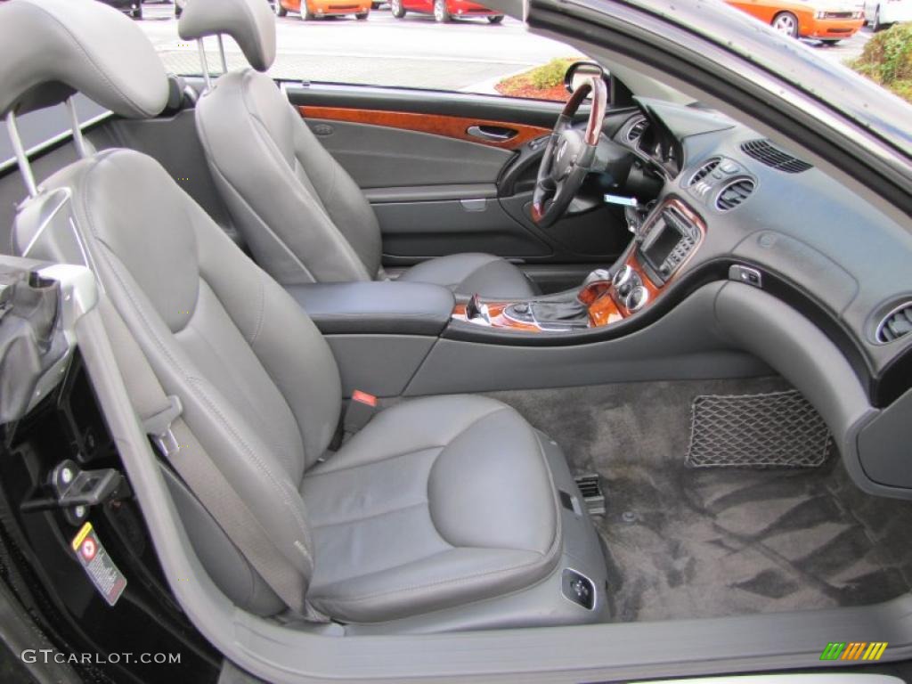 Charcoal Interior 2003 Mercedes-Benz SL 500 Roadster Photo #46518180