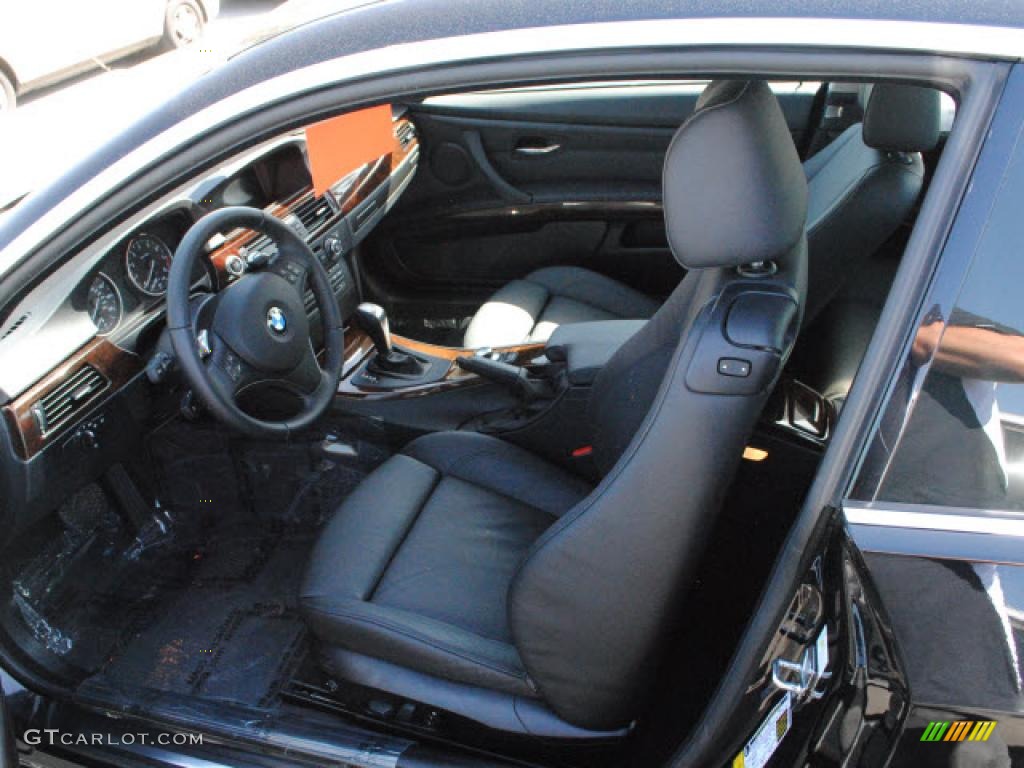 2008 3 Series 335i Coupe - Jet Black / Black photo #23