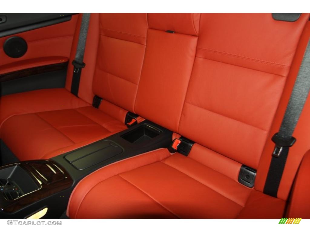 Coral Red/Black Dakota Leather Interior 2011 BMW 3 Series 335i Convertible Photo #46518375