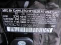 040: Black 2003 Mercedes-Benz SL 500 Roadster Color Code