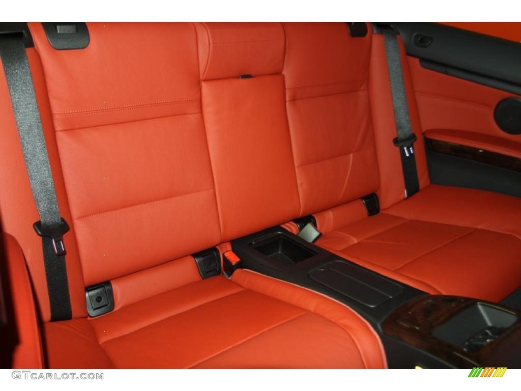 Coral Red/Black Dakota Leather Interior 2011 BMW 3 Series 335i Convertible Photo #46518492