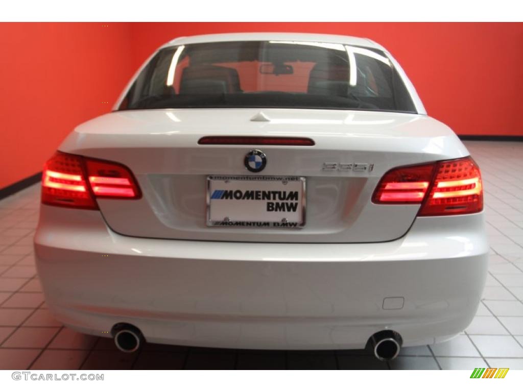 2011 3 Series 335i Convertible - Mineral White Metallic / Coral Red/Black Dakota Leather photo #21