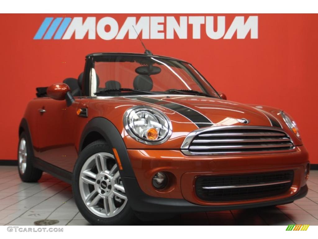 2011 Cooper Convertible - Spice Orange Metallic / Carbon Black photo #1