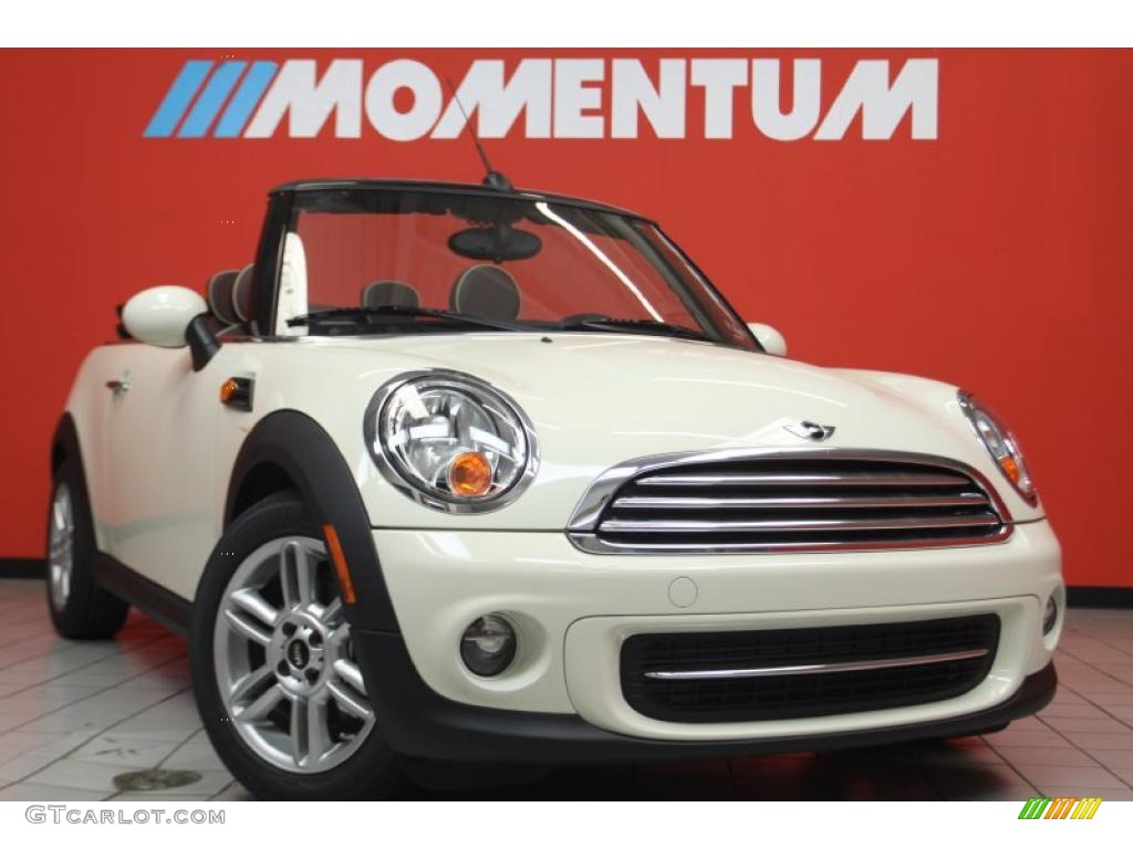 2011 Cooper Convertible - Pepper White / Hot Chocolate Lounge Leather photo #1