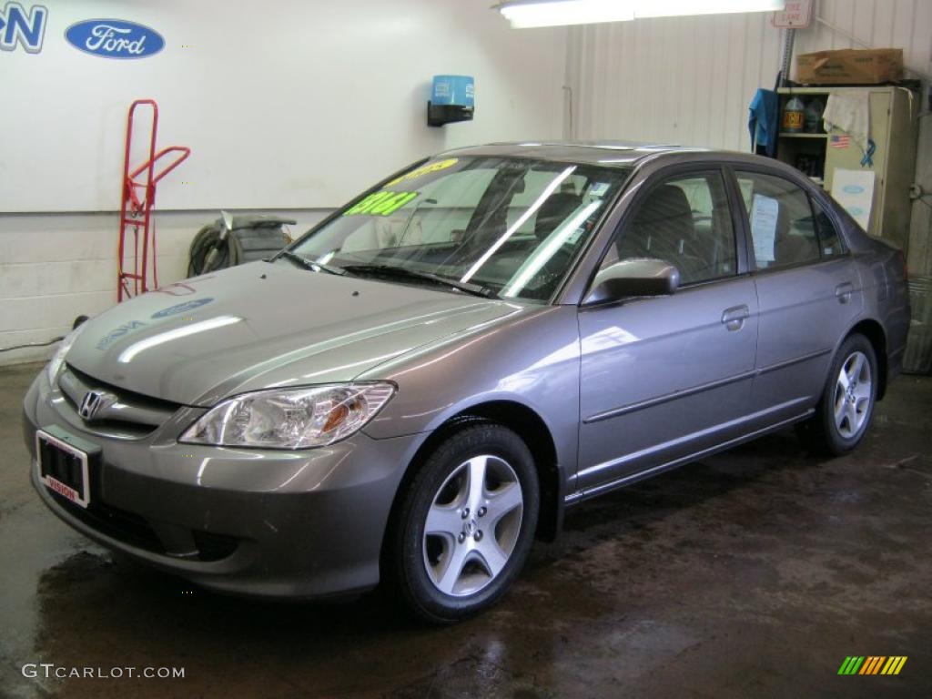 2005 Civic EX Sedan - Magnesium Metallic / Gray photo #1