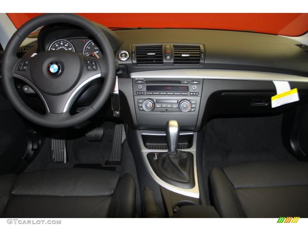 2011 BMW 1 Series 128i Coupe Black Dashboard Photo #46521066