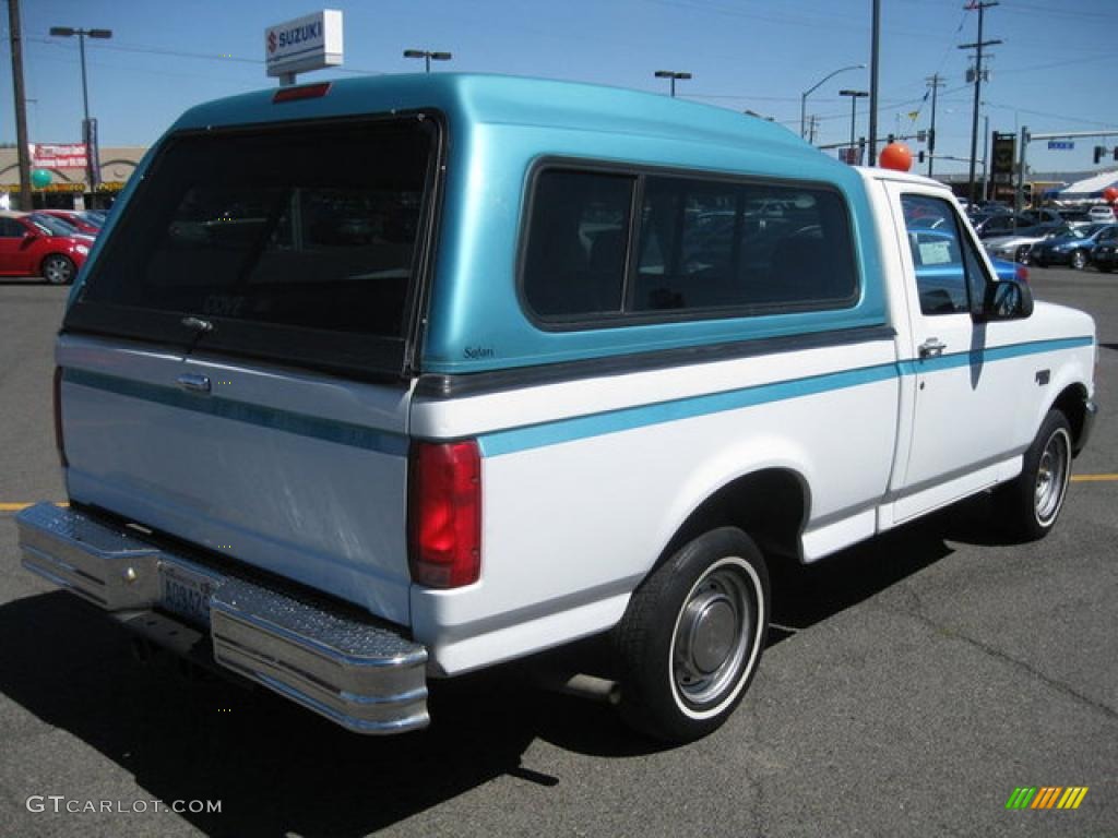 1992 F150 S Regular Cab - Oxford White / Grey photo #5