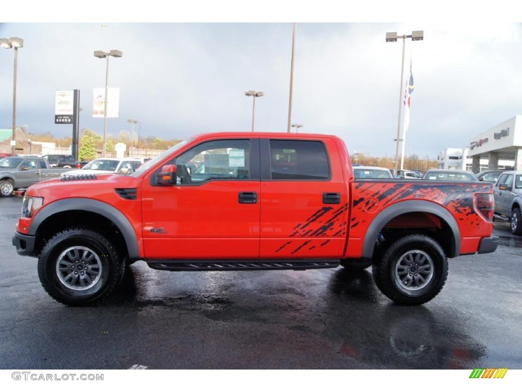 Molten Orange Tri Coat 2011 Ford F150 SVT Raptor SuperCrew 4x4 Exterior Photo #46522026