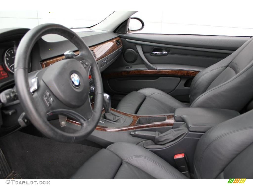 Black Interior 2009 BMW 3 Series 328i Coupe Photo #46522200