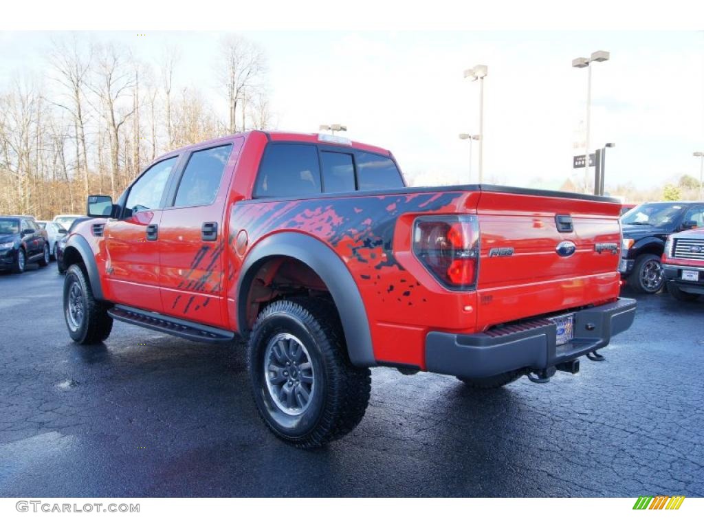 2011 F150 SVT Raptor SuperCrew 4x4 - Molten Orange Tri Coat / Raptor Black/Orange photo #51