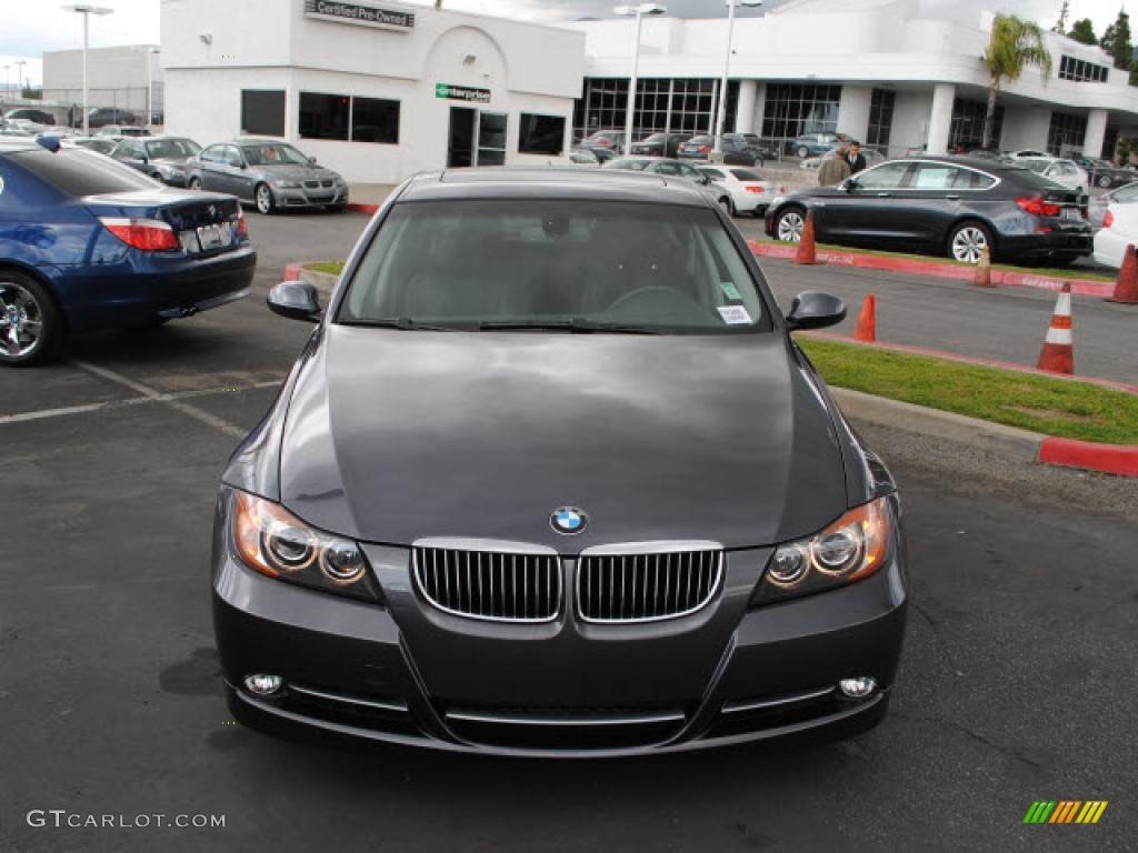 2008 3 Series 335i Sedan - Sparkling Graphite Metallic / Black photo #2