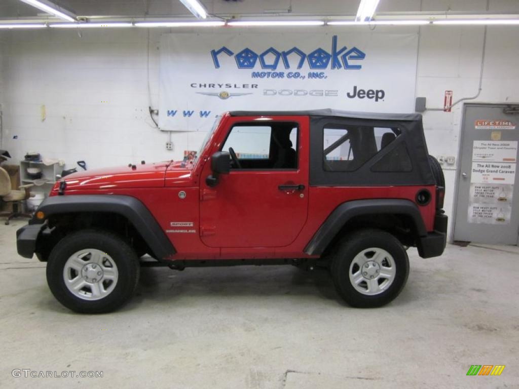 2011 Wrangler Sport 4x4 - Flame Red / Black photo #1