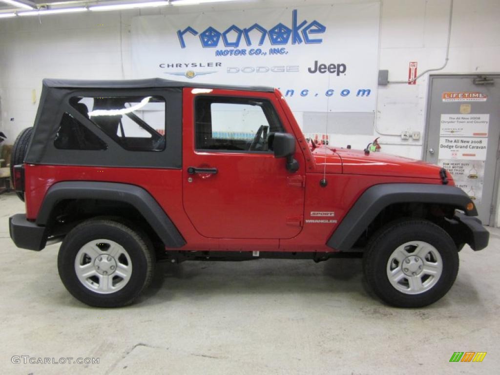 2011 Wrangler Sport 4x4 - Flame Red / Black photo #2