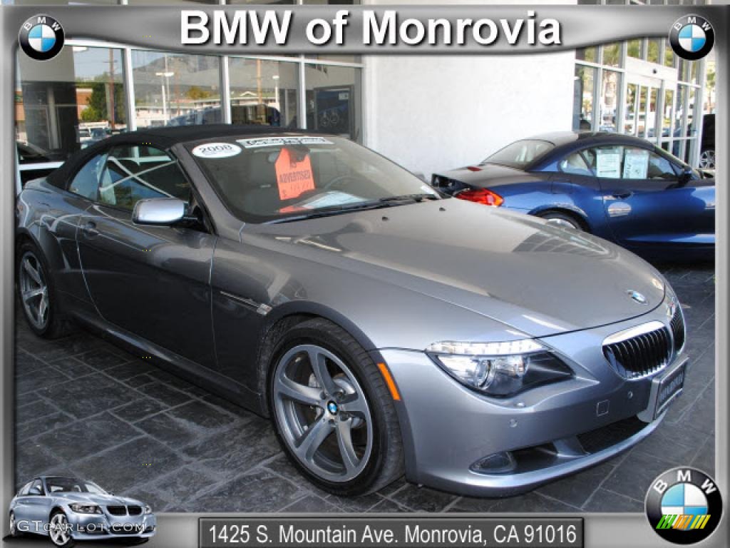 2008 6 Series 650i Convertible - Space Grey Metallic / Black photo #1